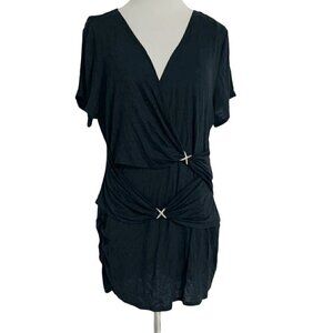 Miraclesuit Size XL  Top Blouse Slimming Flattering Faux Wrap Everyday Shapewear